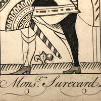 Antique Book Plate Engraving from Edwards and Darby "A Political and Satirical History of the Years  1756-7