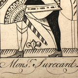 Antique Book Plate Engraving from Edwards and Darby "A Political and Satirical History of the Years  1756-7