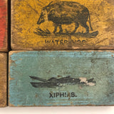 Set of 20 Beautiful 19th C. Milton Bradley Alphabet / Animal Blocks