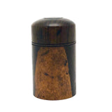 Lovely 19th Century Lignum Vitae Travelling Ink Bottle