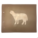 Cloth Cutout Little Lamb 1909 Kindergarten Exercise