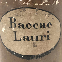 Baccae Lauri (Laurel Berries) Antique Hand-painted Apothecary Tin