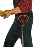 Fabulous c. 1940s Girard Mechanical Tin Litho Railroad Handcar, Working with Key