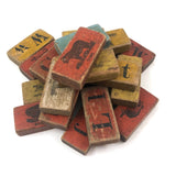 Set of 20 Beautiful 19th C. Milton Bradley Alphabet / Animal Blocks
