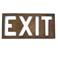 Steel Cutout EXIT Box Sign with Copper Finish
