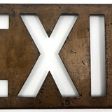 Steel Cutout EXIT Box Sign with Copper Finish