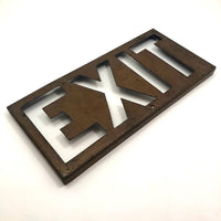 Steel Cutout EXIT Box Sign with Copper Finish