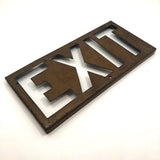 Steel Cutout EXIT Box Sign with Copper Finish