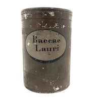 Baccae Lauri (Laurel Berries) Antique Hand-painted Apothecary Tin