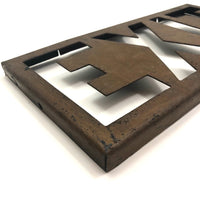 Steel Cutout EXIT Box Sign with Copper Finish