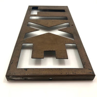 Steel Cutout EXIT Box Sign with Copper Finish