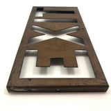 Steel Cutout EXIT Box Sign with Copper Finish