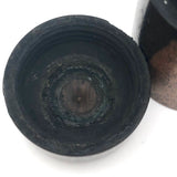 Lovely 19th Century Lignum Vitae Travelling Ink Bottle