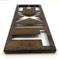 Steel Cutout EXIT Box Sign with Copper Finish