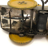 Fabulous c. 1940s Girard Mechanical Tin Litho Railroad Handcar, Working with Key