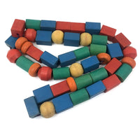 68 Inch String of Vintage Wooden Beads