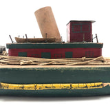 Sweet Old Handmade Wooden Toy Boat