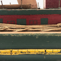 Sweet Old Handmade Wooden Toy Boat