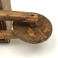 Sweet Mini Handmade Wooden Wheelbarrow with Whittled Handles
