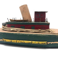 Sweet Old Handmade Wooden Toy Boat