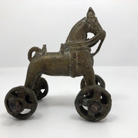 Indian Antique Brass Horse Temple Toy