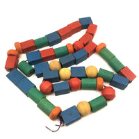 68 Inch String of Vintage Wooden Beads