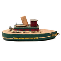 Sweet Old Handmade Wooden Toy Boat