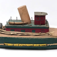 Sweet Old Handmade Wooden Toy Boat