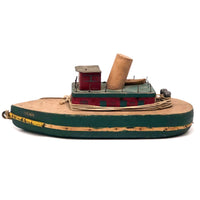 Sweet Old Handmade Wooden Toy Boat