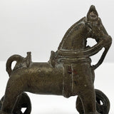 Indian Antique Brass Horse Temple Toy