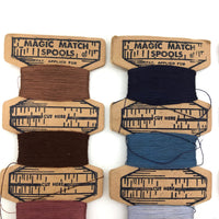 Excellent Set of Magic Match c. 1950s Cardboard Thread Spools