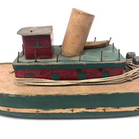 Sweet Old Handmade Wooden Toy Boat