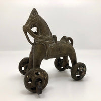 Indian Antique Brass Horse Temple Toy