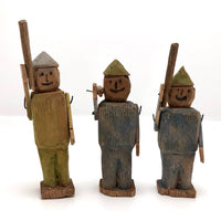 Amazing One of a Kind Folk Army of 26 Colorful Figures and Soldiers