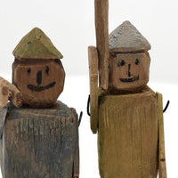 Amazing One of a Kind Folk Army of 26 Colorful Figures and Soldiers