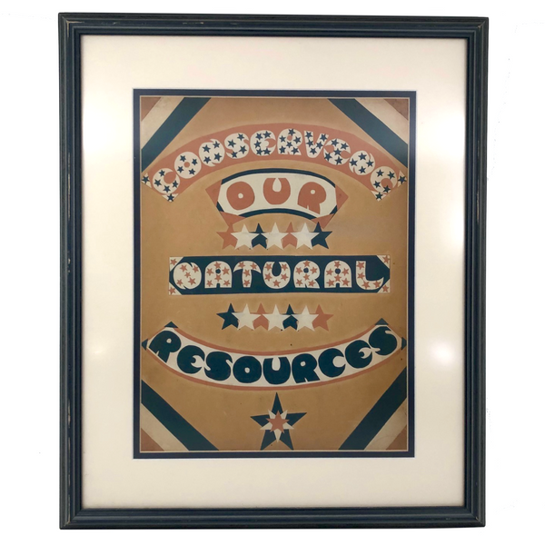 C. 1940 Conserve Our Natural Resources Cut Paper Collage, Framed