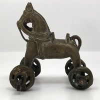 Indian Antique Brass Horse Temple Toy