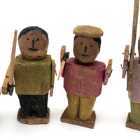 Amazing One of a Kind Folk Army of 26 Colorful Figures and Soldiers