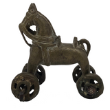 Indian Antique Brass Horse Temple Toy