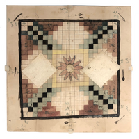 Stunning Double-Sided, Framed Ink and Watercolor Yantra Drawing