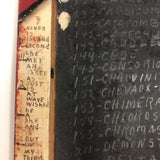 Ingenious Cheater's School Slate with Spelling Words and Secret Sidebars