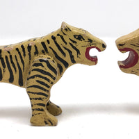 Marvelous Old Folk Art Noah's ark Animals, Lion and Tiger - A Pair