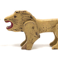 Marvelous Old Folk Art Noah's ark Animals, Lion and Tiger - A Pair