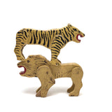 Marvelous Old Folk Art Noah's ark Animals, Lion and Tiger - A Pair
