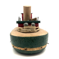 Sweet Old Handmade Wooden Toy Boat