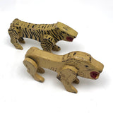 Marvelous Old Folk Art Noah's ark Animals, Lion and Tiger - A Pair