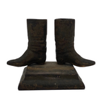 Antique Cast Iron Western Style Boots Match Safe