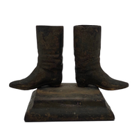 Antique Cast Iron Western Style Boots Match Safe