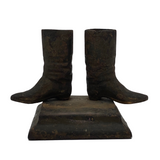 Antique Cast Iron Western Style Boots Match Safe