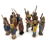 Amazing One of a Kind Folk Army of 26 Colorful Figures and Soldiers